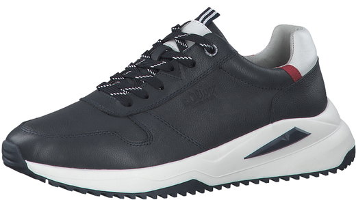 s.Oliver Sneaker 5-13609-38-805 mit Soft Foam - Leder - navyblau Herren